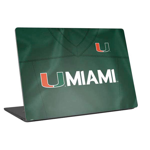 University of Miami Green Jersey Universal Laptop 16in (13 x 9.4in) Skin